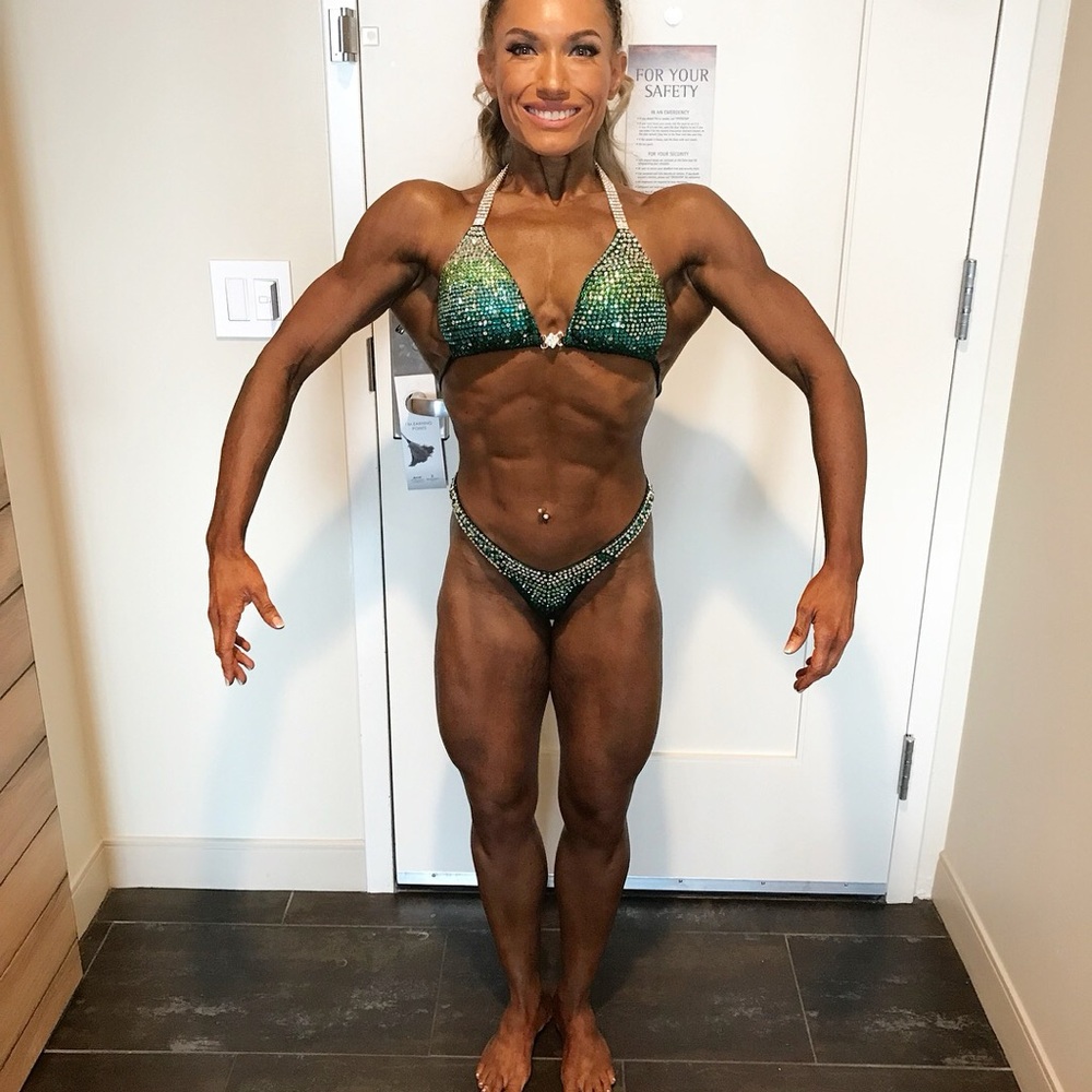 Sparkling Teal Competition Bikini - Picture 2 of 3